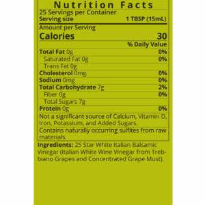 White Balsamic Vinegar Nutrition Facts